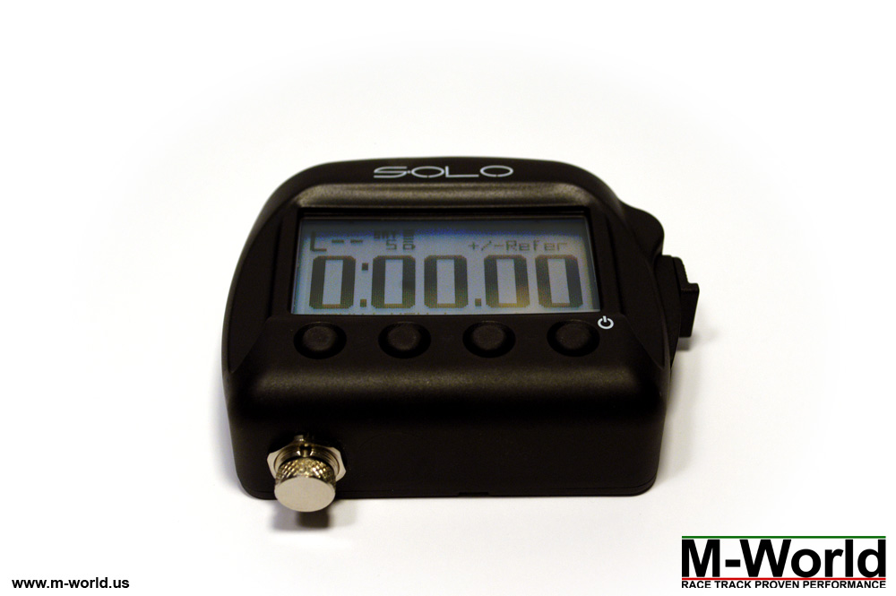 aim solo data logger lap timer front view
